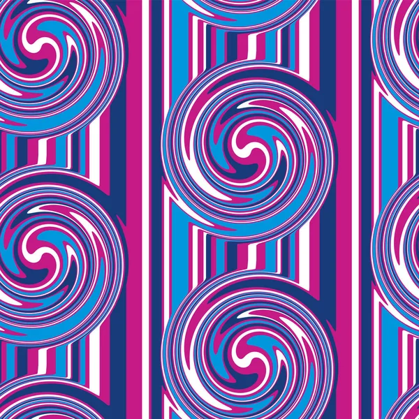 Fun Helle Kühne Farbe Whirlpool Nahtlose Muster Für Hintergrund Stoff — Stockvektor