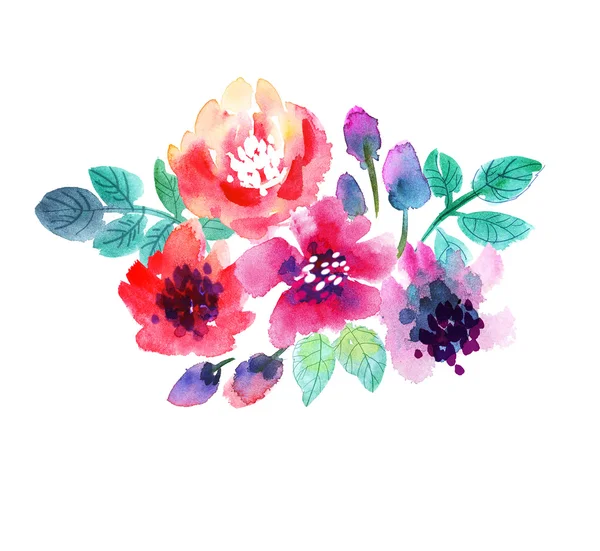 Акварель квіти ілюстрація — стокове фото