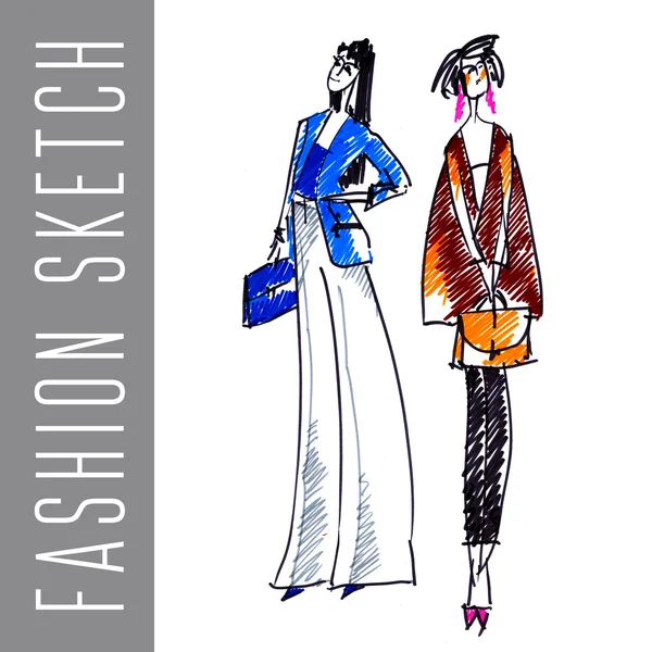 fashion sketch hand-made illustration