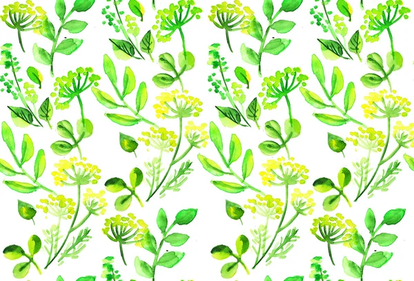 Aquarela folhas verdes elemento de design — Fotografia de Stock Grátis