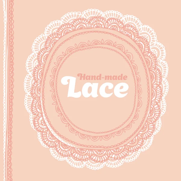 Boho lace ontwerp stijlelement. vector illustratie kant. handgemaakte vector lace. — Stockvector