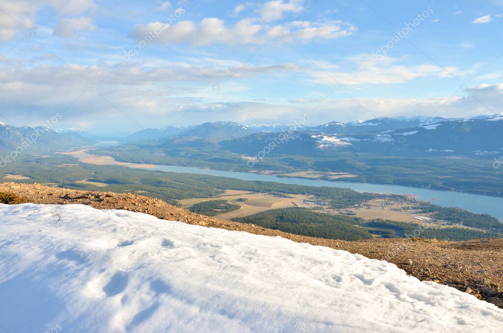 Columbia Valley, and Columbia River in Spring in British Columbia, Canada