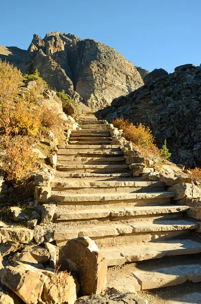 Πέτρινες σκάλες στα βουνά Φωτογραφία Αρχείου