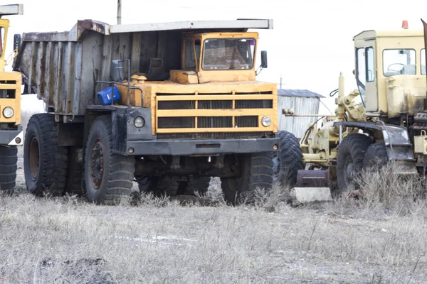 Camión Volquete Pesado Pozo Arcilla Zaporozhye Región Ucrania Enero 2016 — Foto de Stock