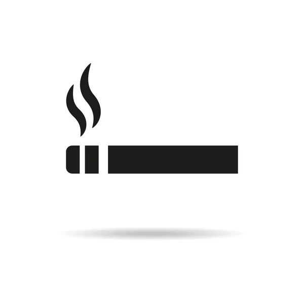 Zigarettensymbol Auf Weißem Hintergrund Vektorillustration — Stockvektor
