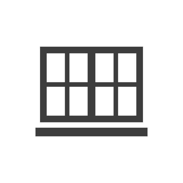 Піктограма Вікна Білому Тлі Векторні Ілюстрації — стоковий вектор