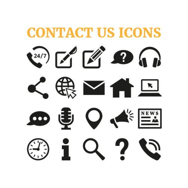 Beyaz arkaplan üzerine kurulmuş simgelerle bağlantı kur. Vektör illüstrasyonu