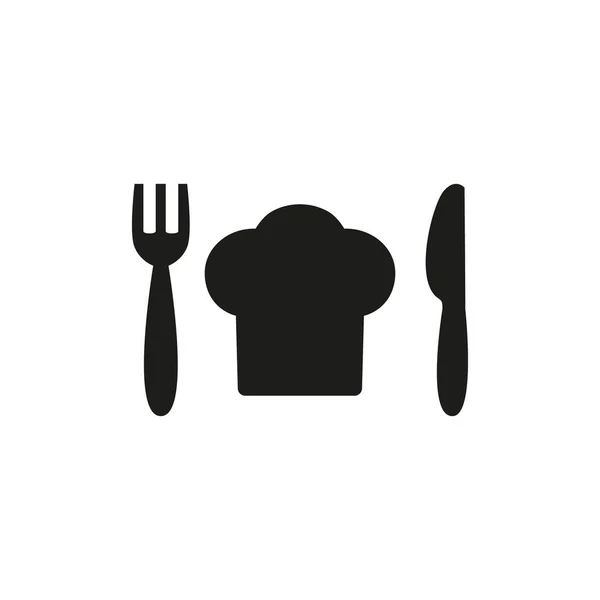 Icono Del Chef Sobre Fondo Blanco Ilustración Vectorial — Vector de stock