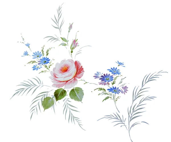 Disegno a mano di fiori — Foto Stock