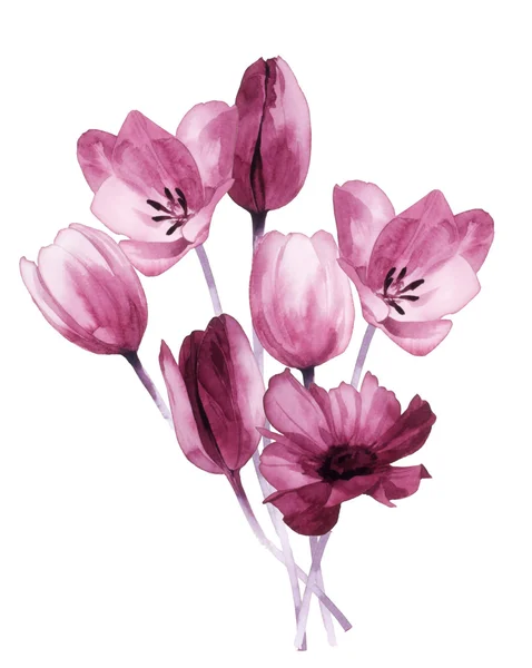 Ручное рисование цветов — стоковое фото