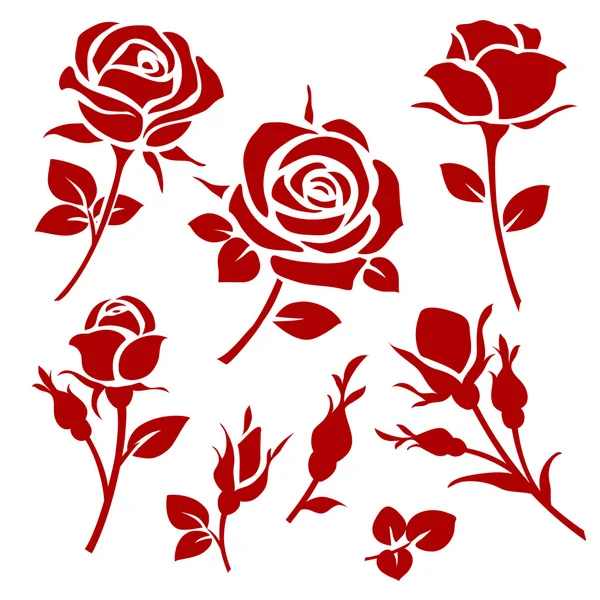 Download Clipart: rose stem | Rose silhouette — Stock Vector © Navsekaya #7987853