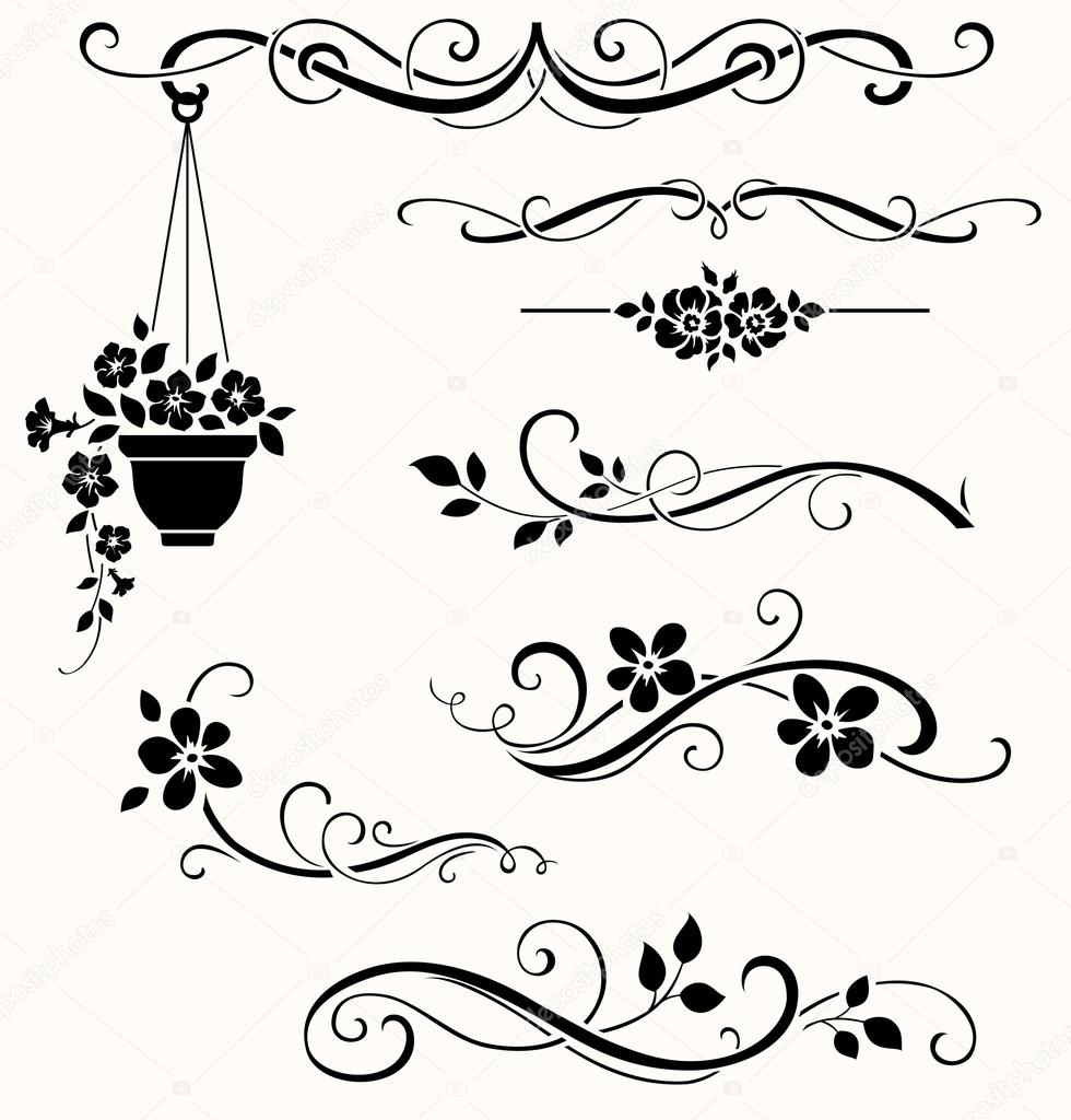 Floral decoration elements