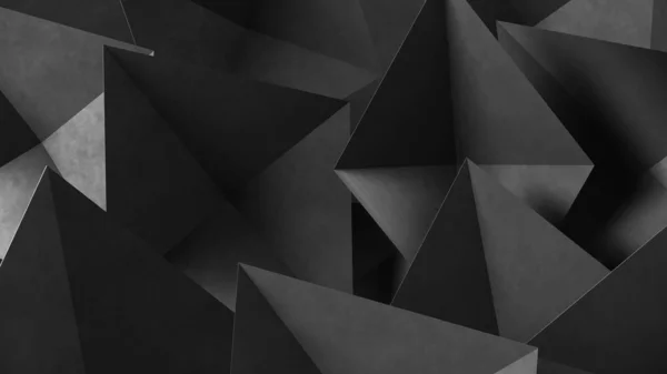 Formas geométricas grises abstractas de triángulos. Fondo de hormigón. Renderizado 3d — Foto de Stock