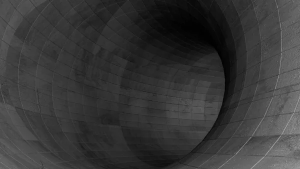 Анотація сучасної архітектури. Сірий бетонний фон. Геометричний тунель. 3D візуалізація . — стокове фото