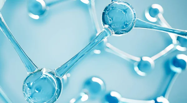 Абстрактные Молекулы Воды Формула Атомов Абстрактный Фон Рекламного Баннера Листовки — стоковое фото