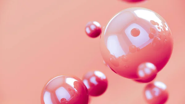 Pastel Kleur Bubbels Ontwerp Abstract Kleurrijke Achtergrond Met Sferen Destructie — Stockfoto