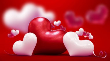 Sevgililer Günün kutlu olsun. 3d oluşturma