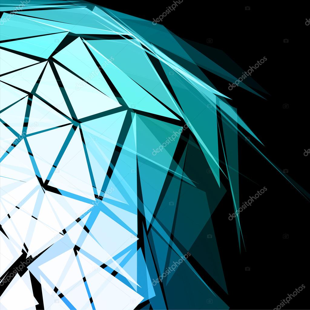 Turquoise Triangular Abstract Vector Background