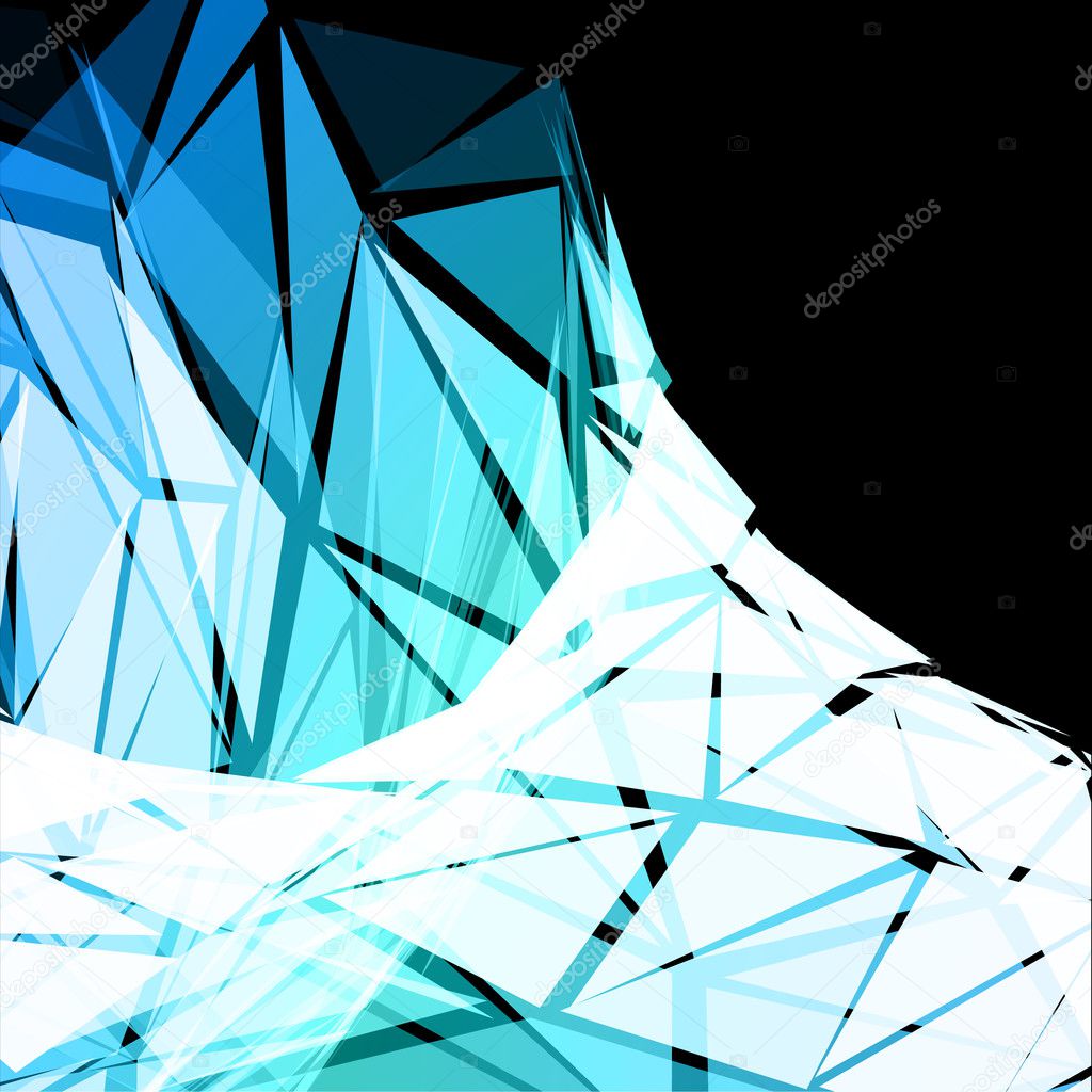 Turquoise Triangular Abstract Vector Background