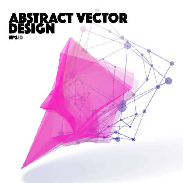 Abstrakt vektor designelement. Anslutning linjer med prickar — Stock vektor