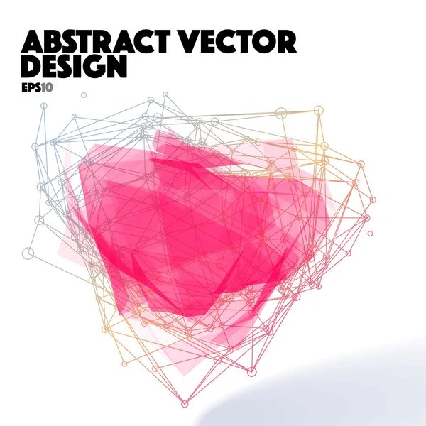 Élément de conception vectorielle abstrait. Lignes de connexion — Image vectorielle