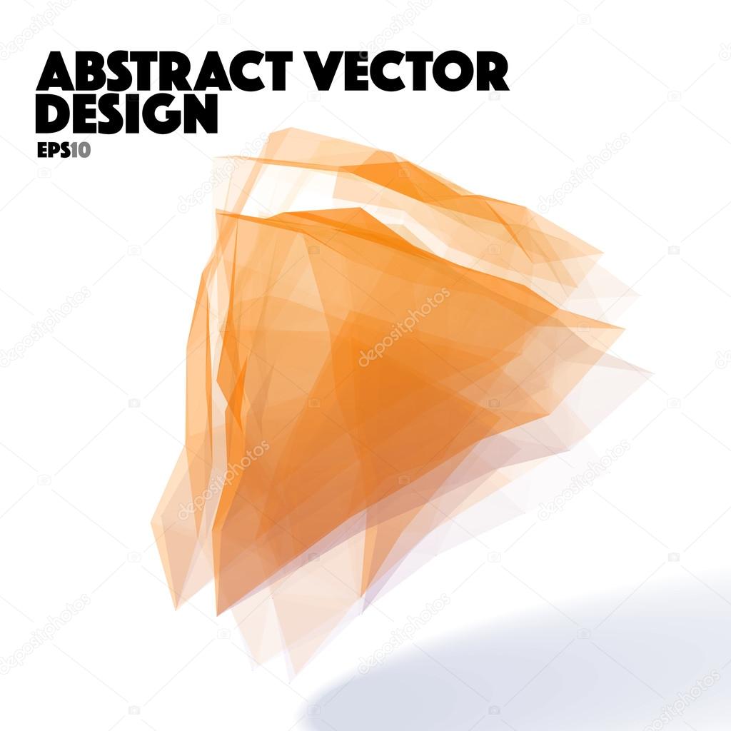 Orange Abstract Vector Design Element