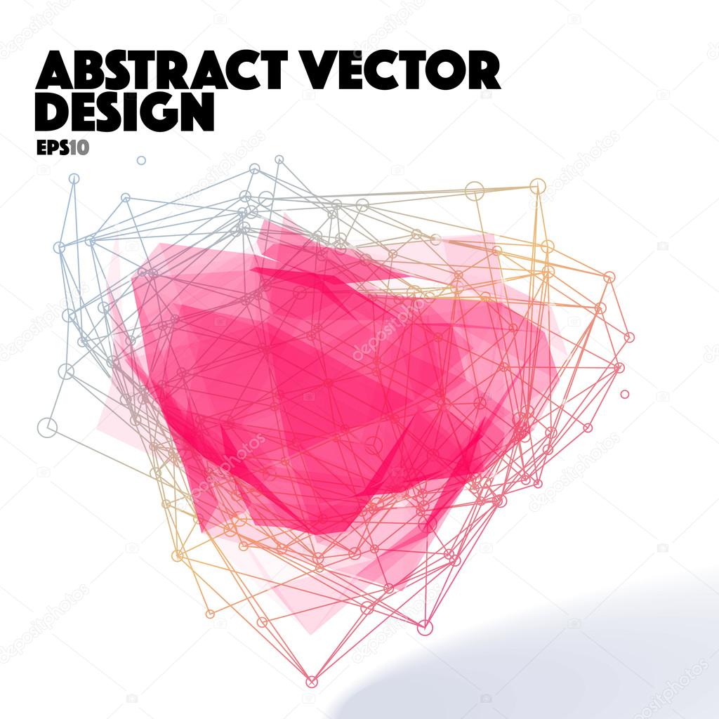 Abstract Vector Design Element. Connection Lines