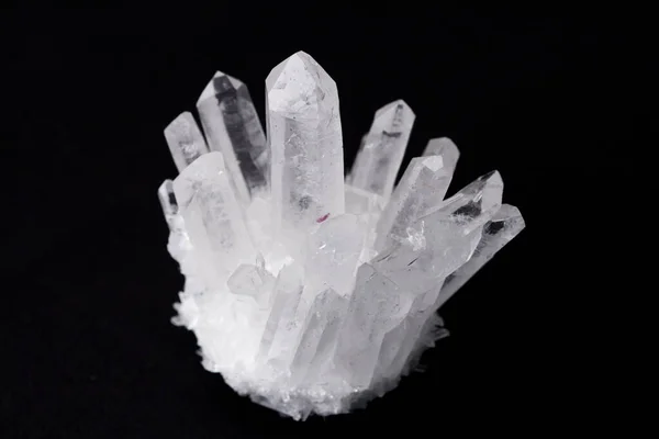 Large Crystals Natural Transparent Stone Rock Crystal Close Transparent Quartz — Stock Photo, Image