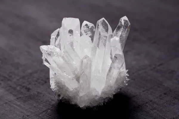 Large Crystals Natural Transparent Stone Rock Crystal Close Transparent Quartz — Stock Photo, Image