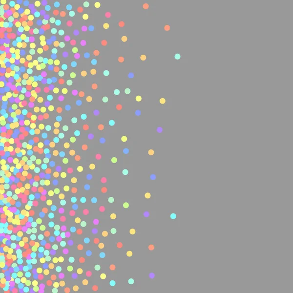 Bakgrund Runda Konfetti Vektor Pastell Isolerad Konfetti Grå Bakgrund Mönster — Stock vektor