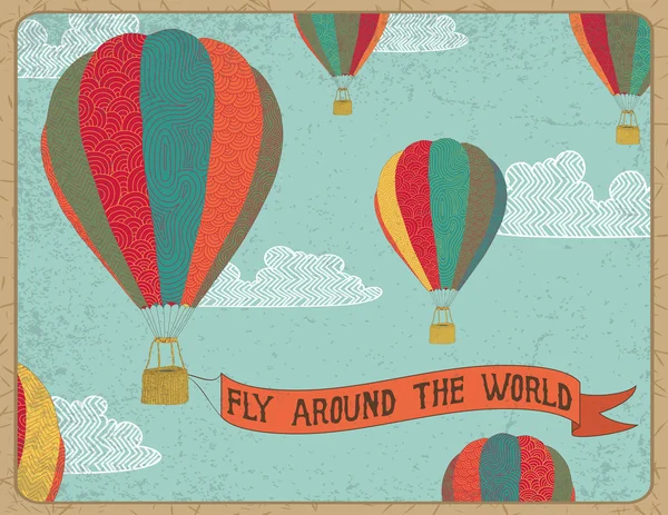 Fly arround the world Vektorgrafik