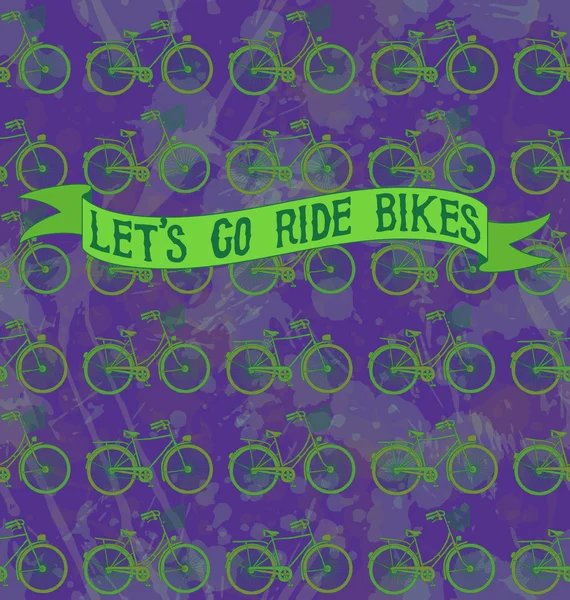 Lets go ride bikes — Stock Vector