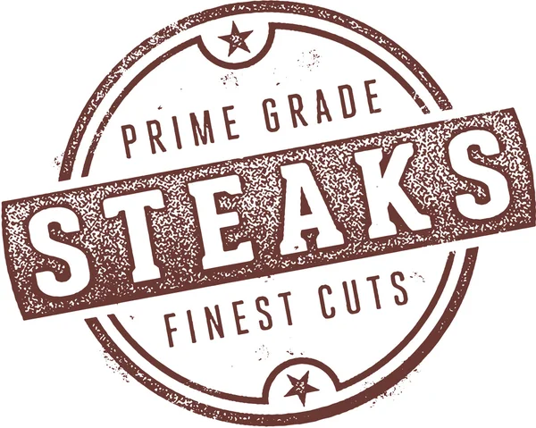 Резиновая марка Prime Grade Steaks — стоковый вектор