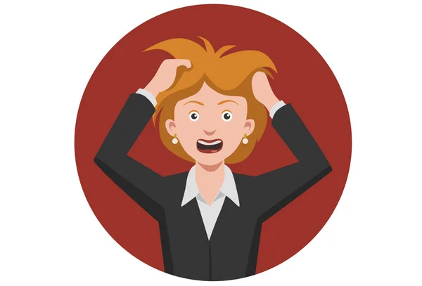 Frustrated woman — Stock Vector