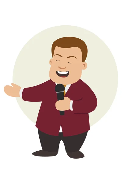 Cantante — Vector de stock