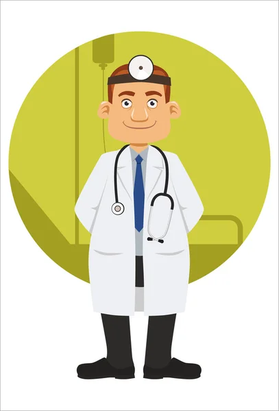 A smiling medical doctor — Stock Vector