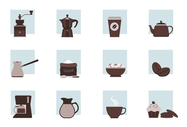 Set icono de café — Vector de stock