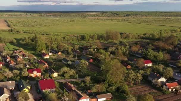 Paisagem Aérea Rural Bonita Aldeia Tradicional Oeste Ucrânia Europa Vista — Vídeo de Stock