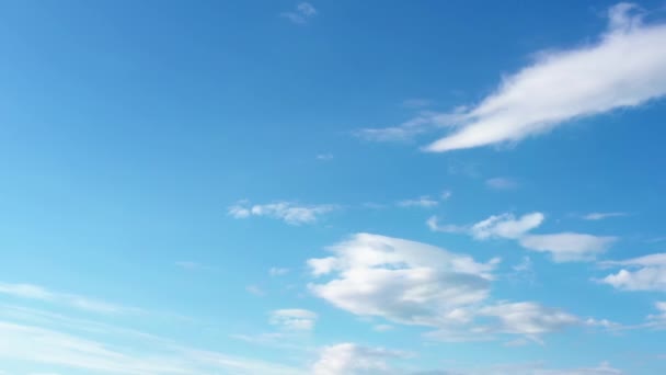 Céu Azul Bonito Com Nuvens Brancas Vista Fundo Natural Pan — Vídeo de Stock