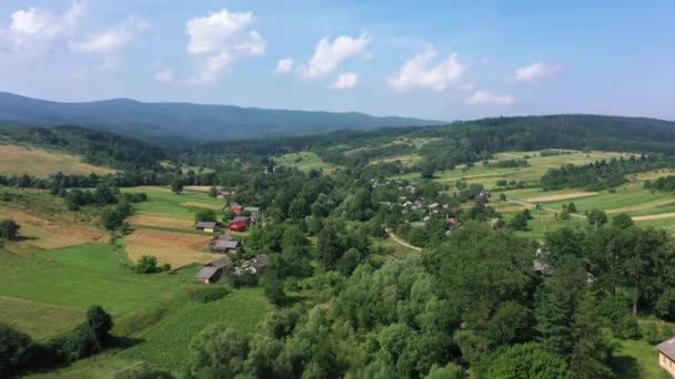 Bela Paisagem Rural Entre Natureza Pitoresca Vila Tradicional Ucraniana Vista — Vídeo de Stock