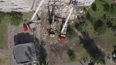 Gaz bombası patlamasından sonra yapılan güvenlik operasyonunun insansız hava aracı görüntüleri