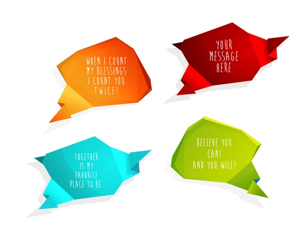 Set of speech bubbles with place for your own text or using slog — Stock Vector