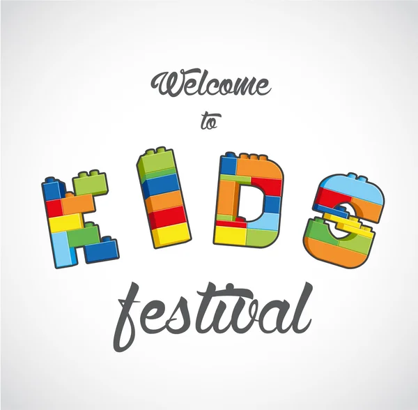 Καλώς ήρθατε παιδιά φεστιβάλ προσκαλούν πρότυπο. — Διανυσματικό Αρχείο