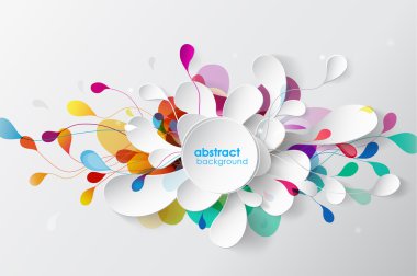 Kağıt çiçek ile arka plan. 