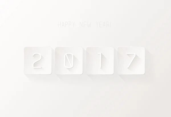 Zeer lichte achtergrond illustratie 2017 Nieuwjaar. — Stockvector