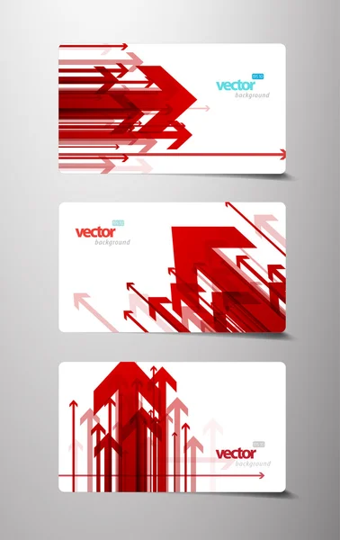 Set van gift cards met pijlen. — Stockvector
