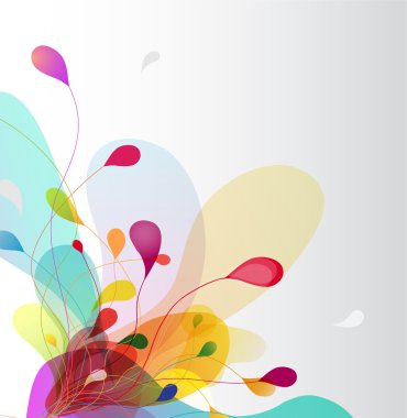 renkli arka plan ile yapraklar.