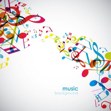Renkli tunes ile arka. 