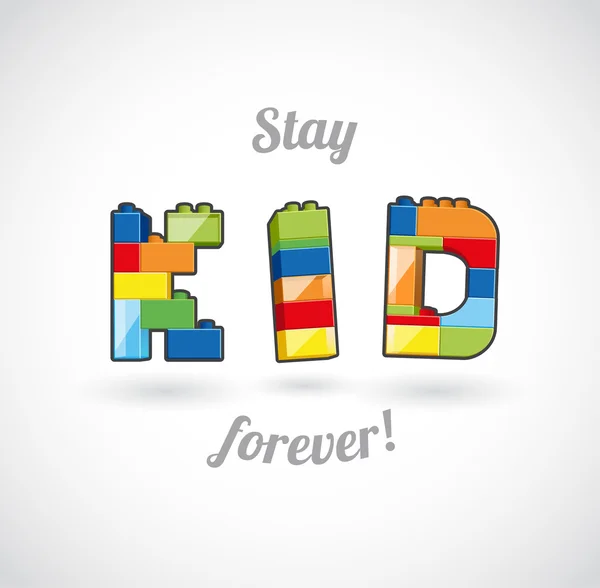 Шаблон иллюстрации лозунга Stay Kid Forever . — стоковый вектор