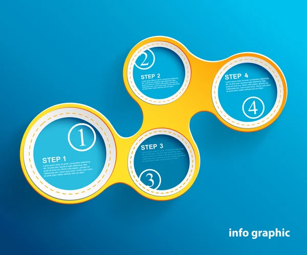 Infografik Kreise mit Platz für Ihren Text. — Stockvektor